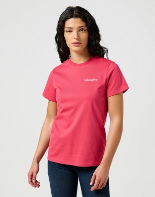 Koszulka Damska Wrangler Regular Tee Raspberry Wine 112355285