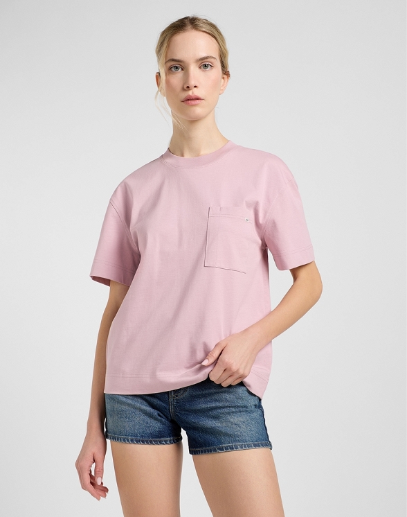 Koszulka Damska Lee Pocket Tee Soft Mauve 112363619