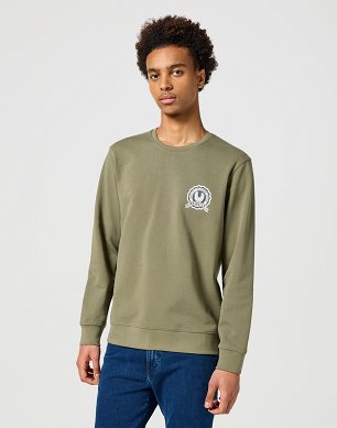 Bluza Męska Wrangler Graphic Sweatshirt Dusty Olive 112358371