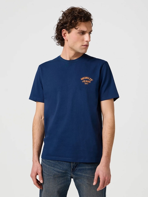 Koszulka Męska Wrangler Small Logo Tee Navy 112362807