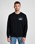 Bluza Męska Lee Logo Crew Sws Jet Black 112355660