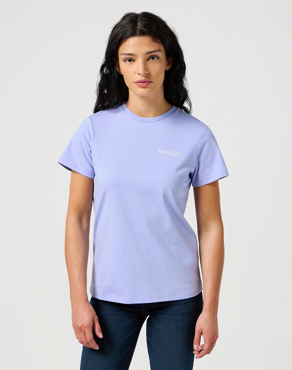 Koszulka Damska Wrangler Regular Tee Sweet Lavender 112355234