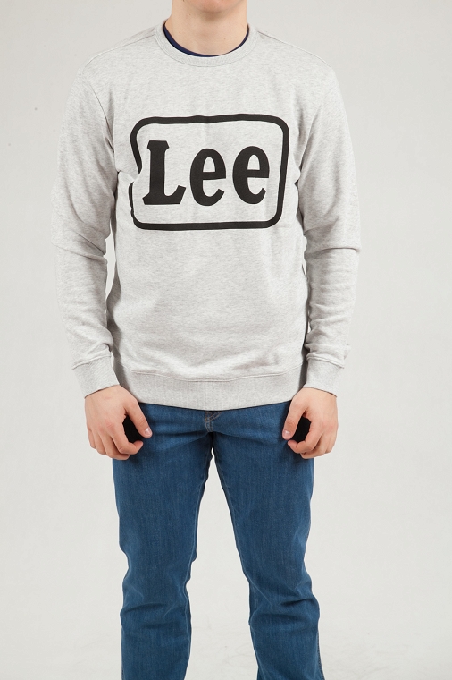 Bluza Męska Lee Logo CREW SWS SHARP Grey MELE L80JFB03