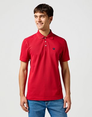 Koszulka Męska Wrangler Polo Shirt Red 112362387