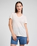 Koszulka Damska Lee V Neck Tee Ecru 112350251