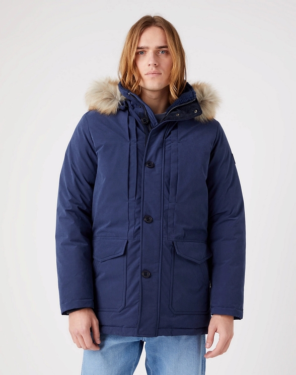 Kurtka Męska Wrangler Parka Jacket Navy W4E6X7114