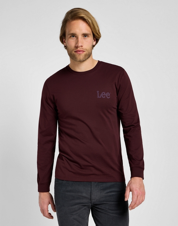 Koszulka Męska Lee Ls Med Woblly Lee Velvet Beet 112355593