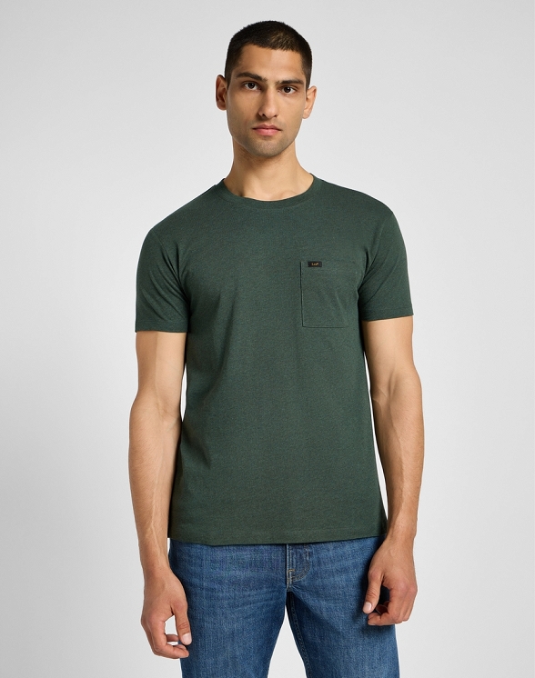 Koszulka Męska Lee Ultimate Pocket Tee Olive Night 112355560