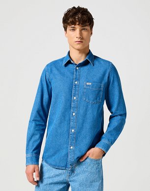 Koszula Męska Wrangler 1 Pkt Shirt Mid Stone 112357191