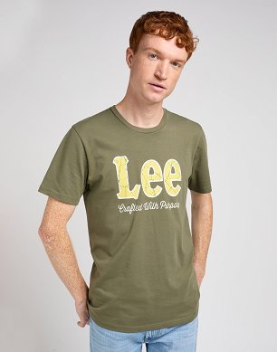 Koszulka Męska Lee Big Logo Tee Fort Green 112349503