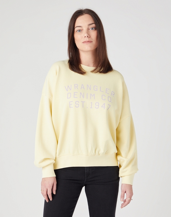 Bluza Damska Wrnagler Crew Sweat French Vanilla W6R5HAX6Z