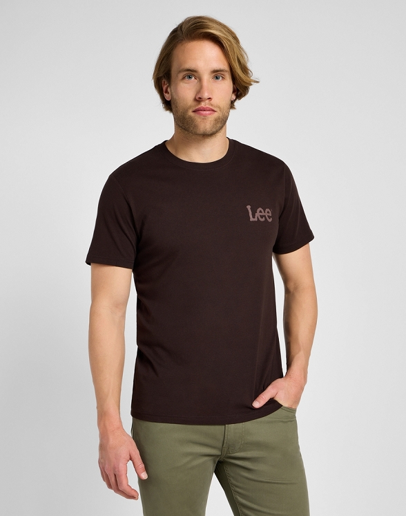 Koszulka Męska Lee Medium Wobbly Lee Tee Espresso 112355587