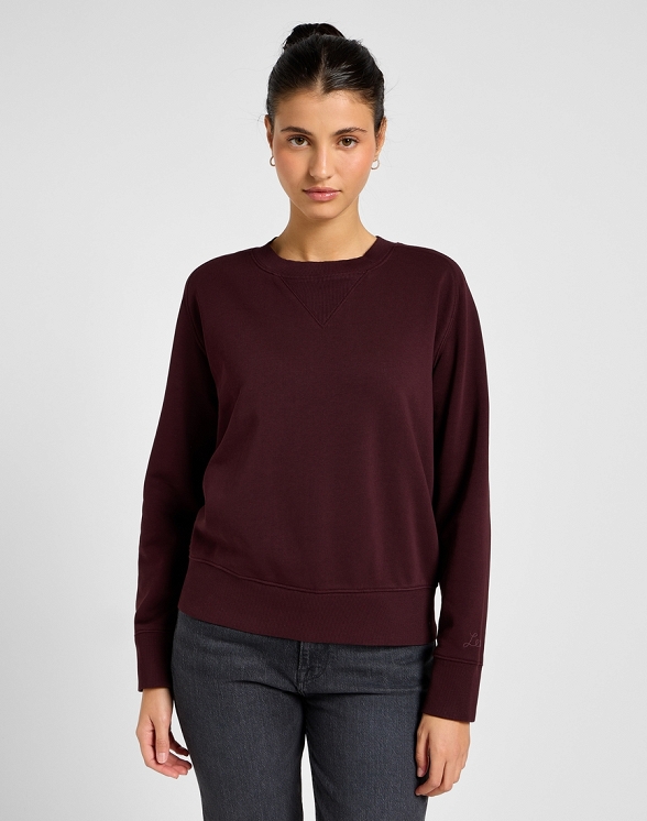 Bluza Damska Lee Raglan Crew Sws Velvet Beet 112355147