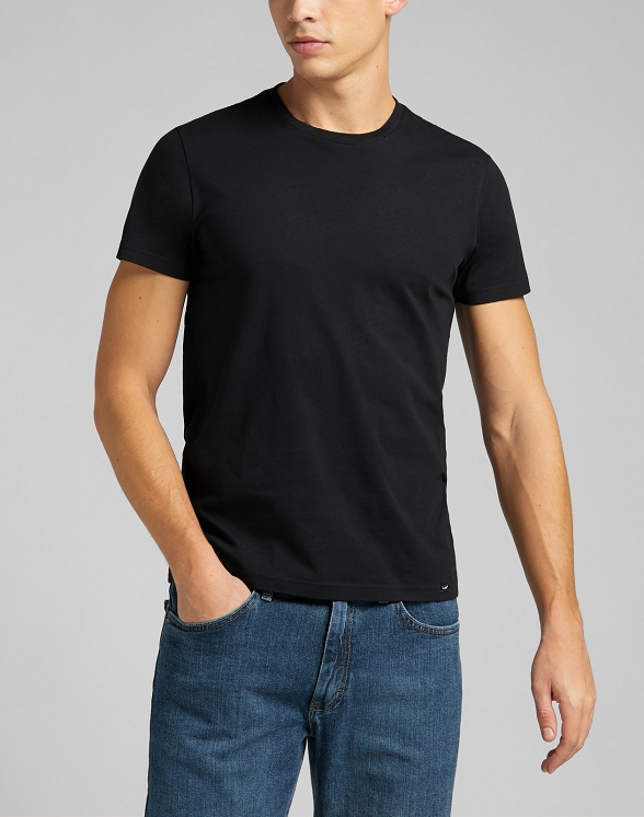 T-shirt Męski Lee Twin Pack Crew In Black L680CM01