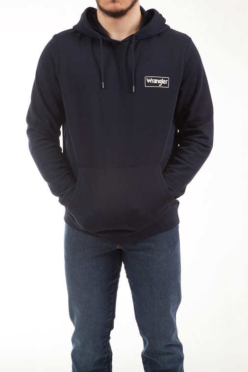 Bluza Męska Wrangler Hoodie Real Navy W6M4HAXW4