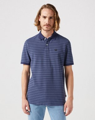 Polo Męskie Wrangler Ss Stripe Polo Navy 112351395