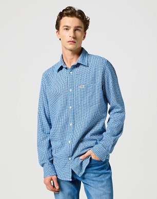 Koszula Męska Wrangler 1 Pkt Shirt Wrangler Blue 112357232