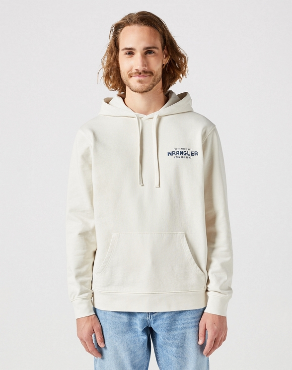 Bluza Męska Wrangler Graphic Hoodie Stone W112350541