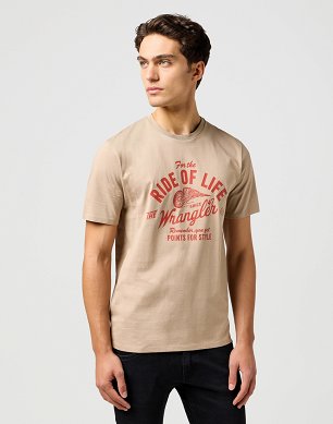 Koszulka Męska Wrangler Americana Tee Timberwolf 112362788