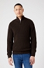 Sweter Męski Wrangler Half Zip Knit Delicioso Brown W8D0PJH38