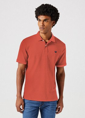 Polo Męskie Wrangler Refined Polo Shirt Burnt Sienna W112352859