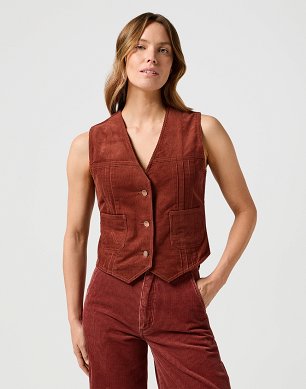 Kamizelka Damska Wrangler Femme Vest Madder Brown 112356494