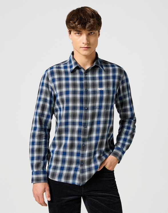 Koszula Męska Wrangler 1 Pkt Indigo Shirt Navy 112357226