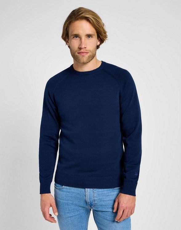 Sweter Męski Lee Clean Raglan Sweater True Navy 112355671