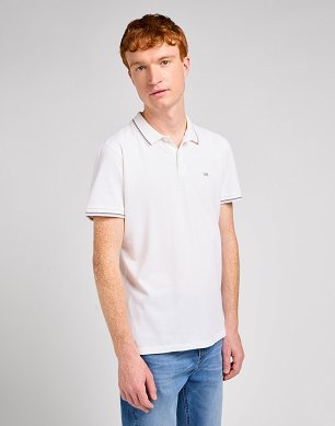 Polo Męskie Lee Pique Polo Bright White 112349973