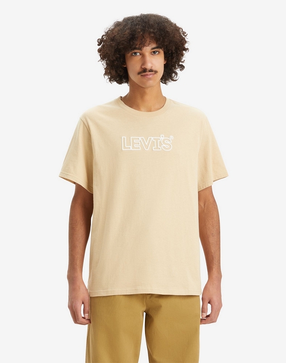 T-shirt Męski Levi`s® Relaxed Fit Graphic Tee Corded Headline Safari 16143-1478