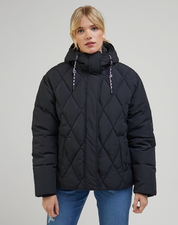 Kurtka Damska Lee Short Puffer Unionall Blk LQ52EVA76