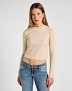 Koszulka Damska Lee Ls Cropped Rib Tee Oatmeal 112355192