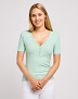 Koszulka Damska Lee Ss Henley Seafoam 112350209