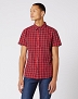 Koszula Męska Wrangler Ss 1 Pkt Shirt Formula Red W5J11OXWO