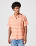 Koszula Męska Wrangler Ss Resort Shirt Brandied Melon 112350507