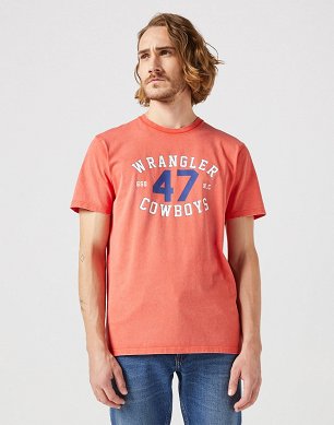 Koszulka Męska Wrangler Graphic Tee Burnt Sienna W112350432