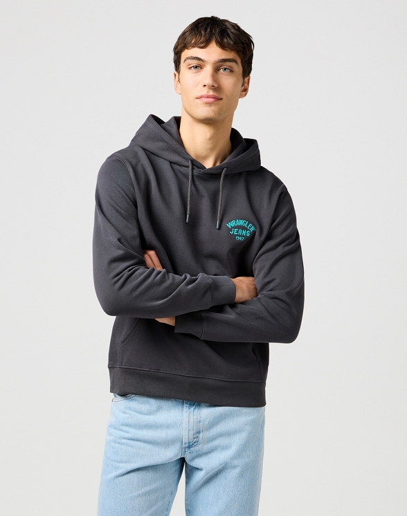 Bluza Męska Wrangler Small Logo Hoodie Faded Black 112364094