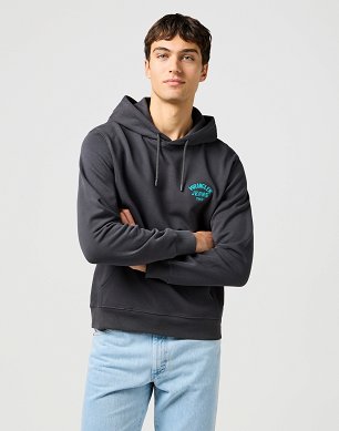 Bluza Męska Wrangler Small Logo Hoodie Faded Black 112364094